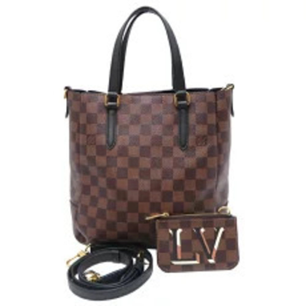 Louis Vuitton Belmont NV Handbag Damier Ebene Brown
